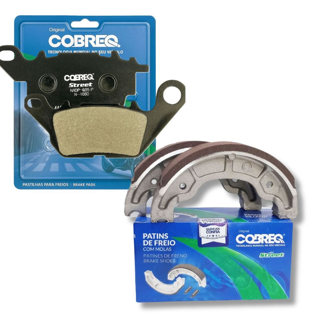 Kit Pastilhas e Lonas de Freio Fluo 125 2022-2025 Cobreq