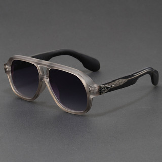 Europeu americano Retro grande quadro duplo feixe piloto High-End óculos de sol masculino pode combinar miopia na moda c