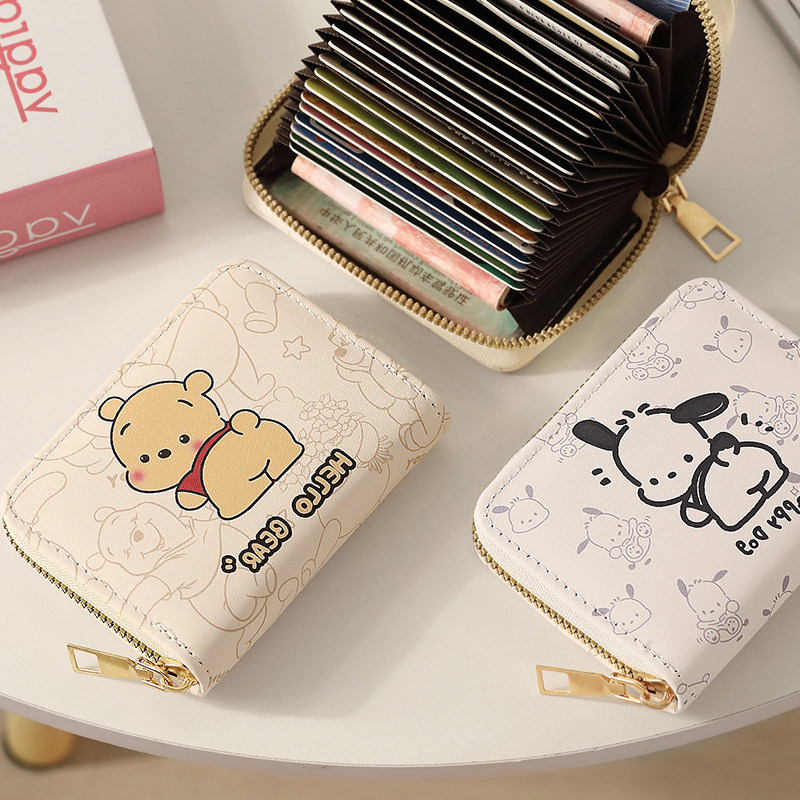 carteira masculina carteira masculina com ziper Bonito Pacha cão dos desenhos animados titular do cartão casal grande ca