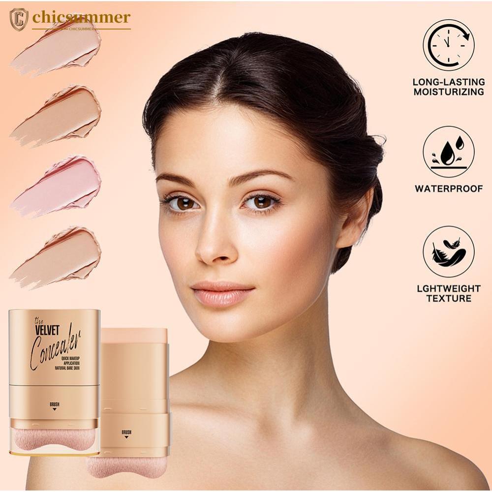 CHICSUMMER 2-Em-1 Corretivo Fundação Vara Cobre Olheiras À Prova Dwaterproof Água Resistente Ao Suor Maquiagem Facial Bo