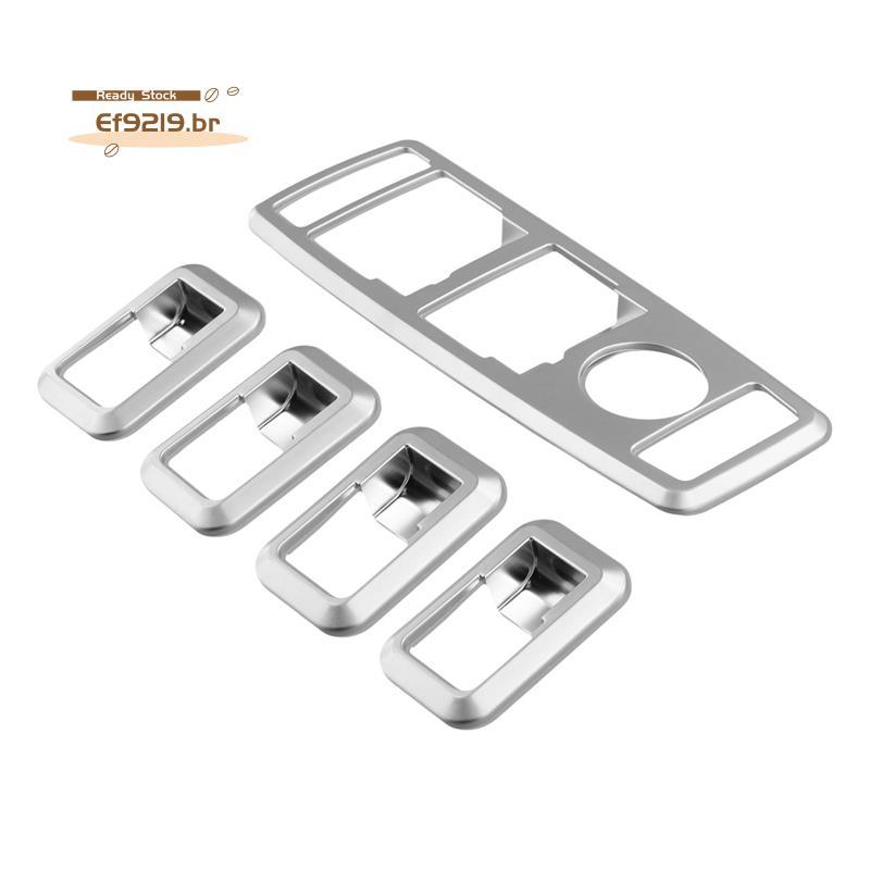 [Oferta Especial E] Tampa Do Painel Interruptor Da Janela Porta Cromada Fosca Estilo De Carro Guarnição Para Classe C W1