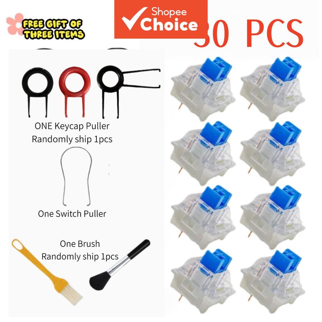 Interruptor Mecânico ITLY 3 Pinos para Teclado - Interruptor Tátil Linear com Clique - Substituição RGB Compatível com