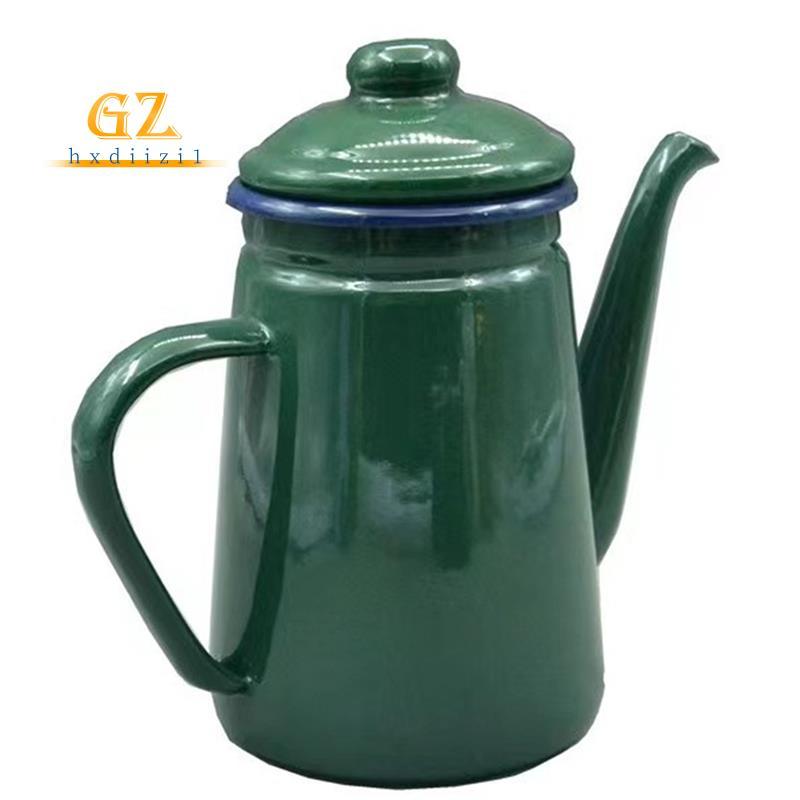 [gzhxdiizi1] Bule De Café Esmaltado Com Alça E Tampa , 1.1L , Chaleira De Fogão Para Uso Diário