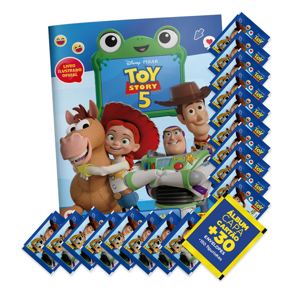 Toy Story 5 Álbum Capa Mole+30 Envelopes(150 Figurinhas) - Disney Pixar
