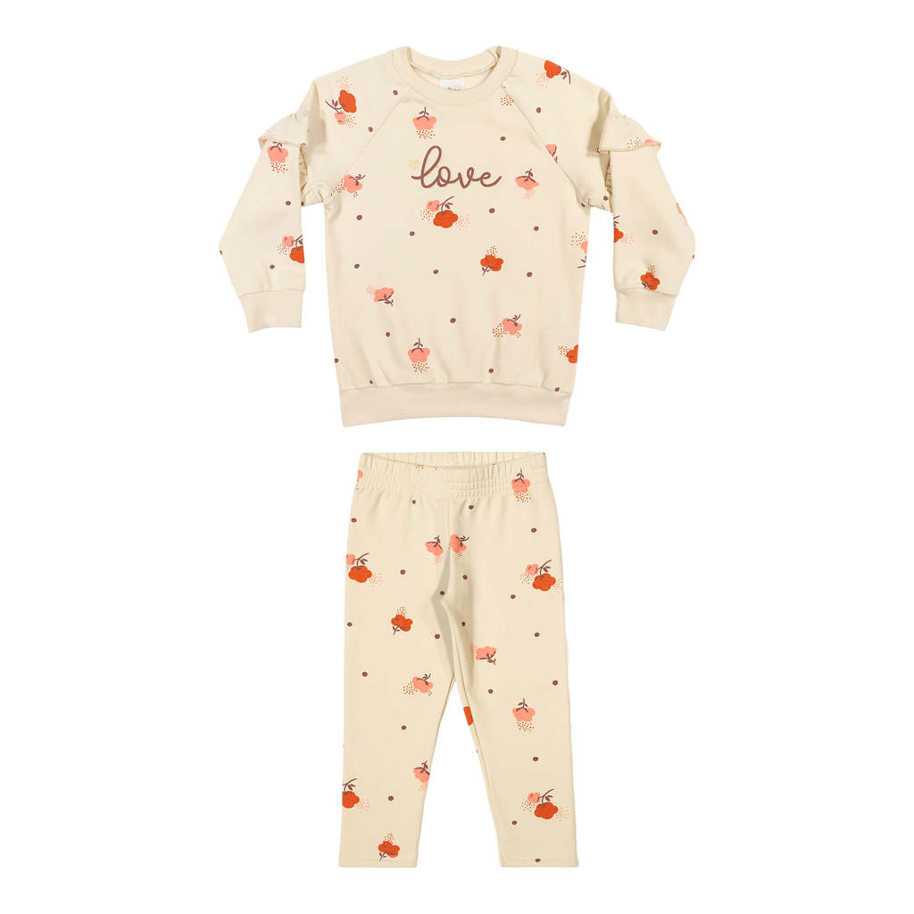 Conjunto Infantil Menina Molecotton Love Elian Bege