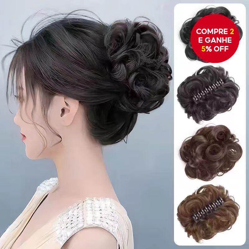 Acessório de Cabelo Coreano - Peruca com Presilha Realista para Mulheres, Visual Natural Invisível