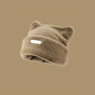 Gorro Decorativo Com Etiqueta De Ferro Orelhas , Fofo De Pelúcia Quente Para Gato De Pele Sintética De Inverno , Chapéu 