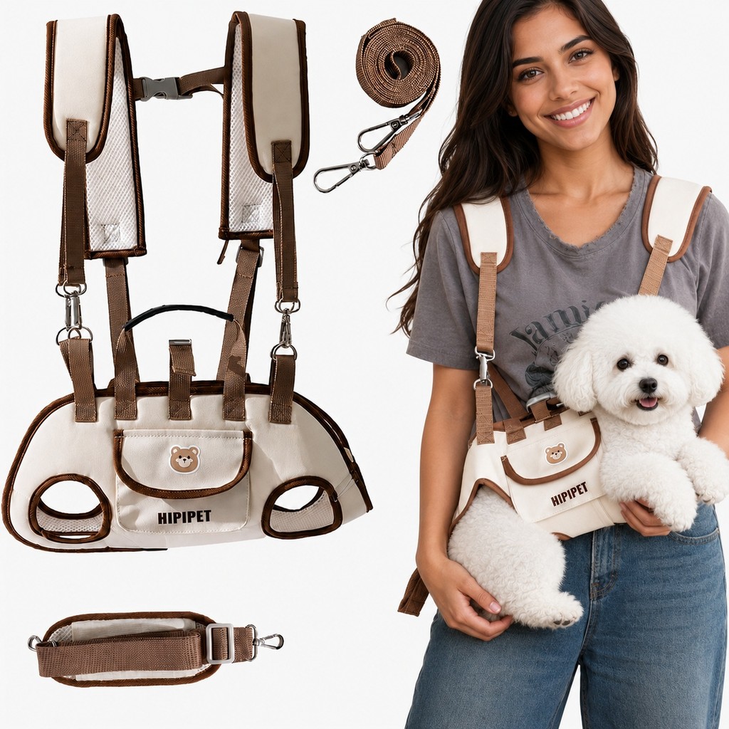 Mochila Horizontal Portátil Para Animais De Estimação Cães E Gatos, Com Bolsa