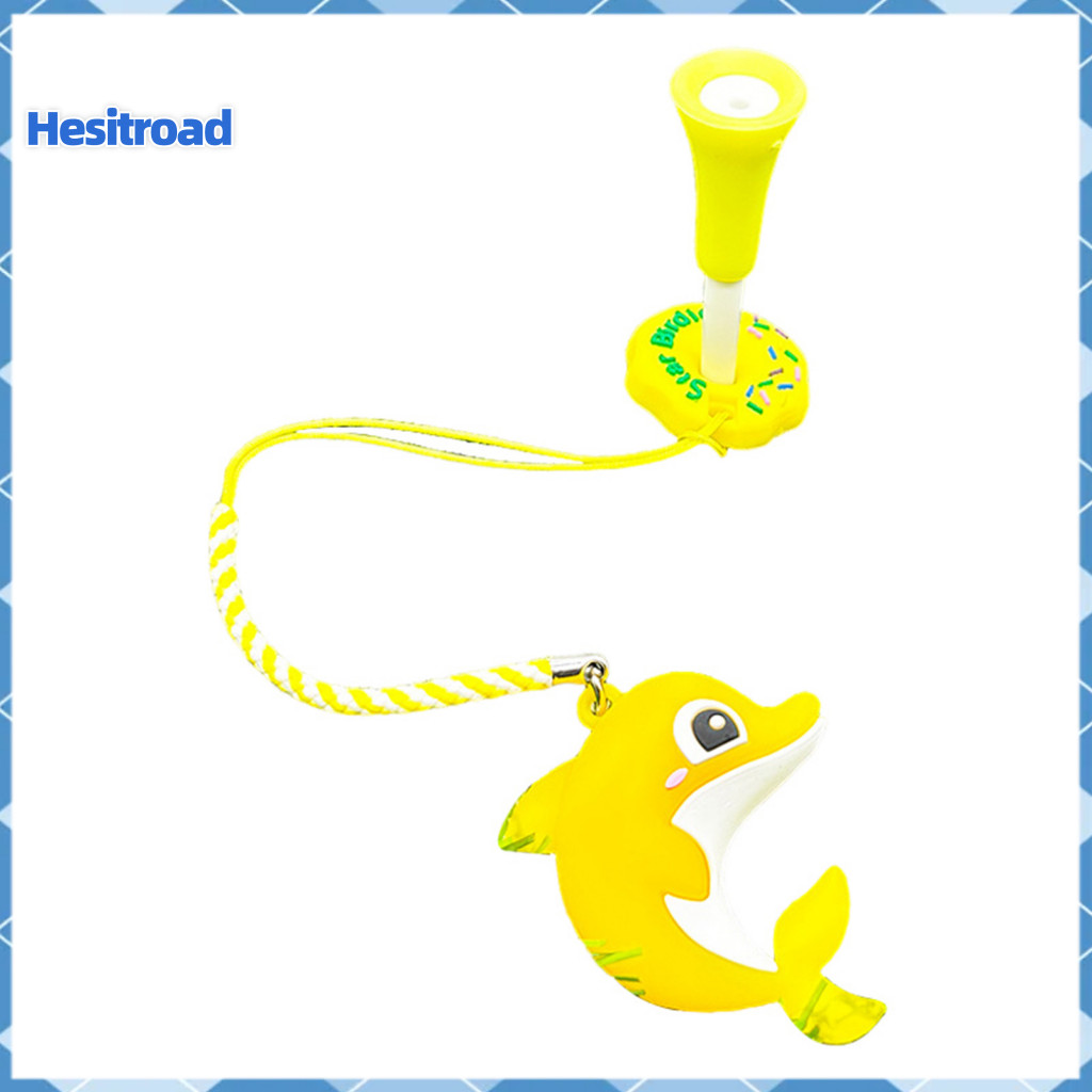 Big Head Golf Tee Anti-lost Hanger Set – Cartoon Dolphin Plastic Ring with Strap for Men Women Lovers Durable Accessor