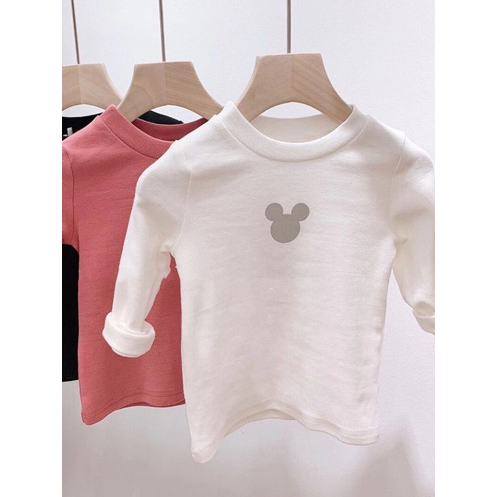 Meninos meninas algodão primavera outono roupas crianças pulôver branco de manga comprida camiseta crianças crianças ver