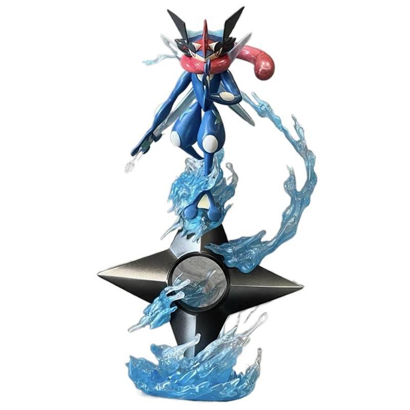 Figura de Anime Pokémon Greninja de 20cm, Shuriken de Água, Animal de Estimação Evoluído, Estátua Criativa, Boneco Decor
