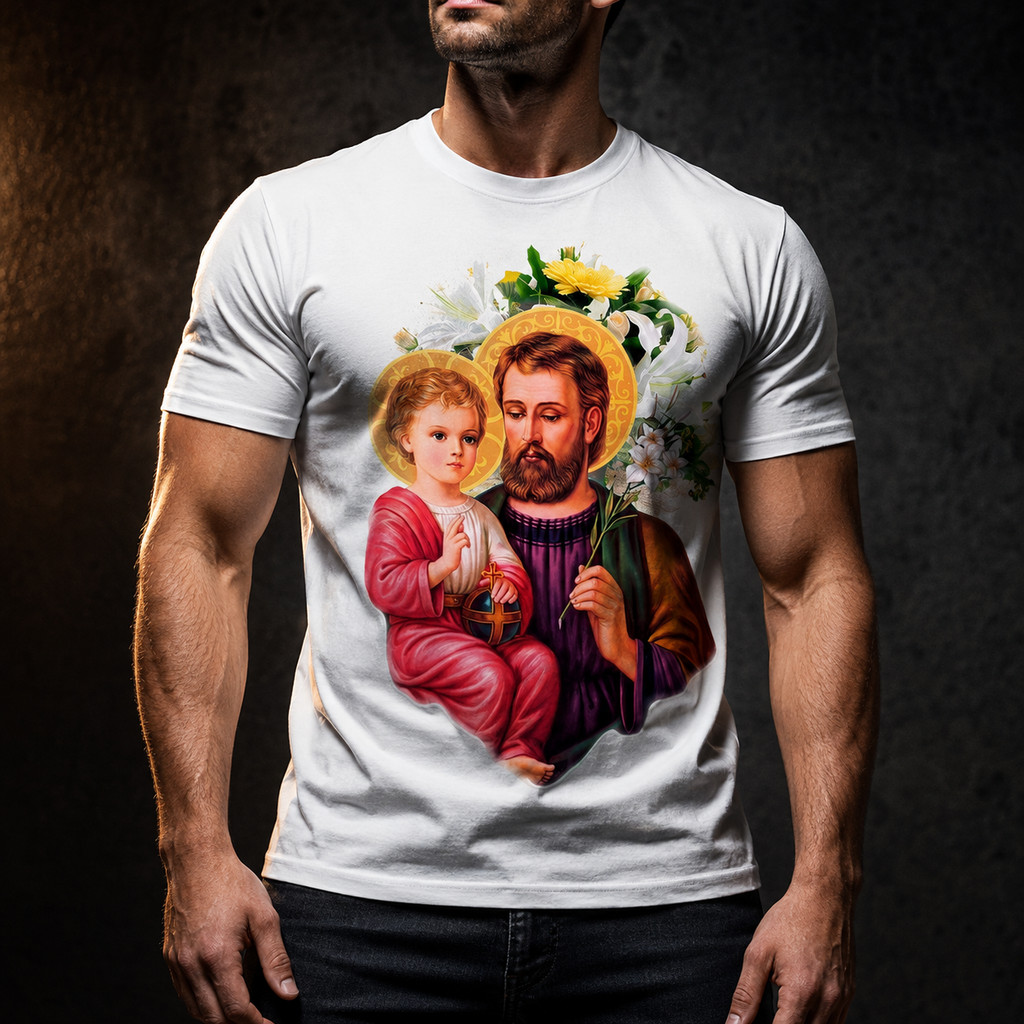 Camisa Camiseta Católico São José Santo Cruz