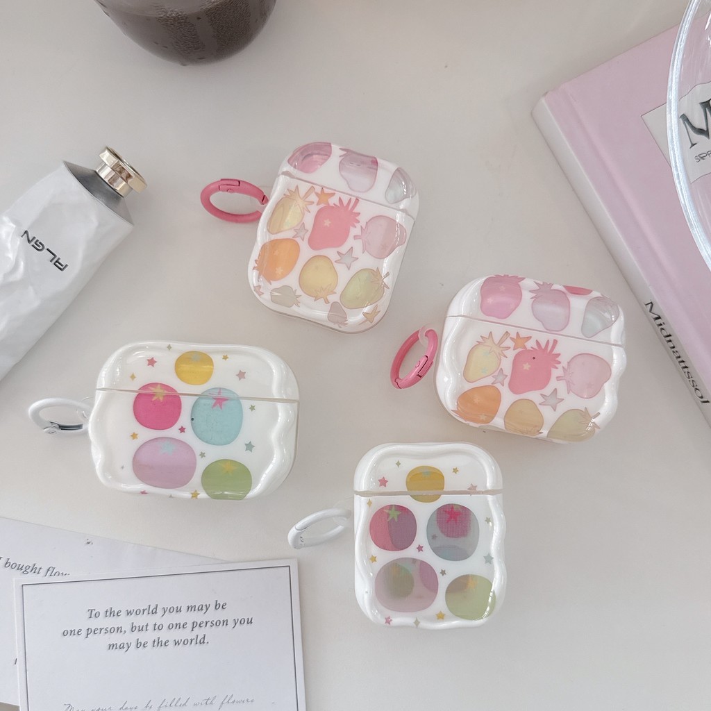 Capa ins Para AirPods , Protetora Fone De Ouvido Apple , Corrente Fofa De Desenho Animado Adequada 4 1/2 Pro/2 3 Antider