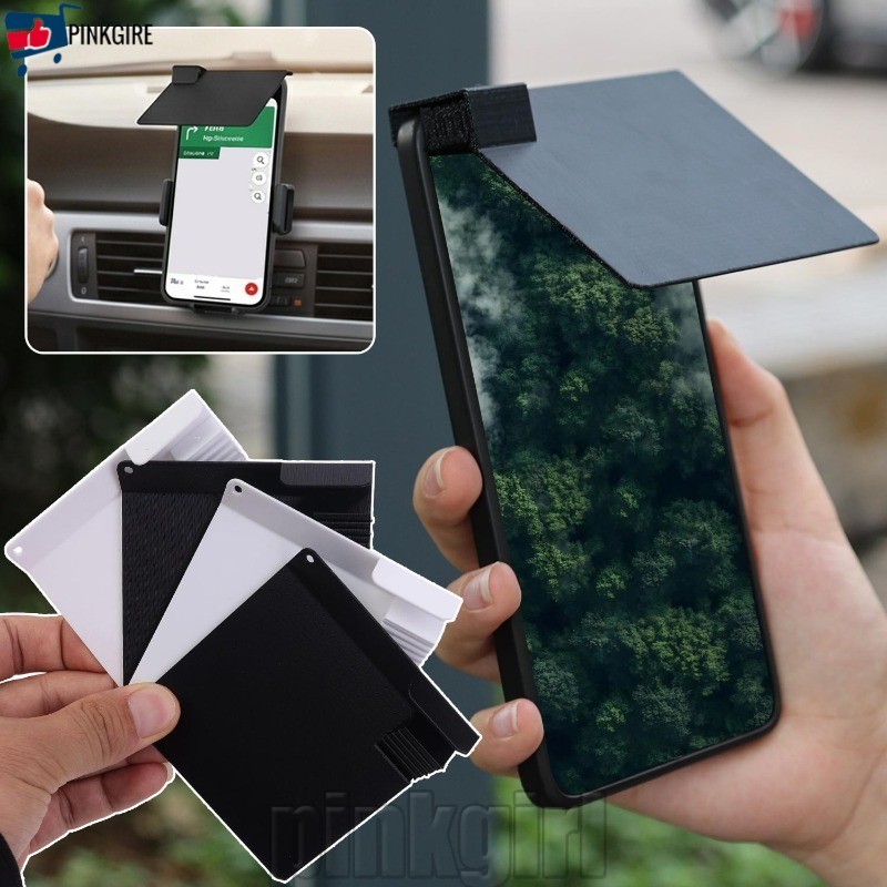 [Rdy Stk] Capa De Proteção Solar Para Telefone Impressa Em 3D 4-1Pc-Piscina Com Viseira De Tela De-Ângulo Ajustável-Anti