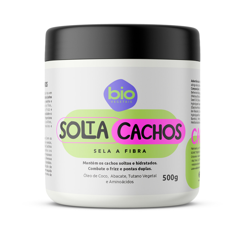 BTX Solta Cachos 500g Biovegetais P/ Cabelos Mais Soltos, Brilhantes e Macios)