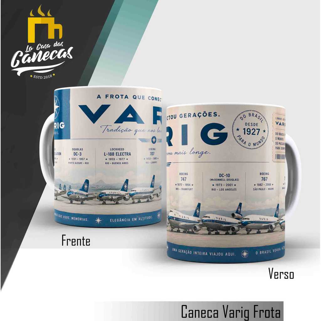 Caneca Personalizavél Varig Frota