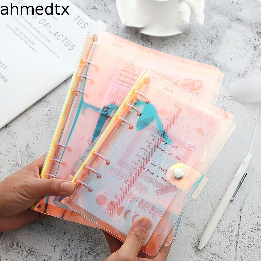 AHMEDTXB Anel Fichário Capa Pasta De Arquivo Planejador Diário Cartão Armazenamento Espiral Escola Material De Escritóri