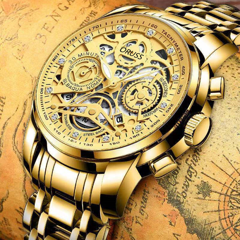 relogio masculino Relógio mecânico automático masculino suíço importado banda de aço inoxidável à prova dwaterproof água