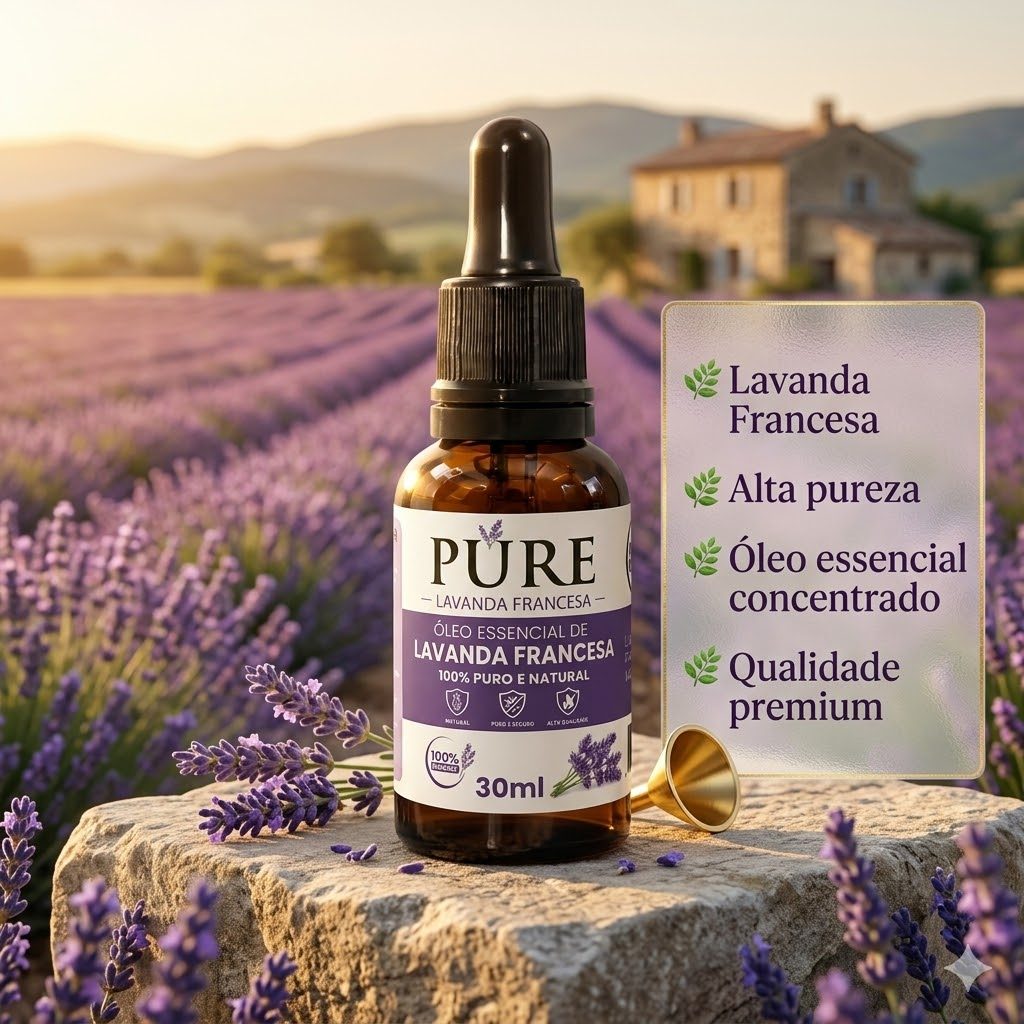 Óleo Essencial de Lavanda Francesa 100% Puro 30ML