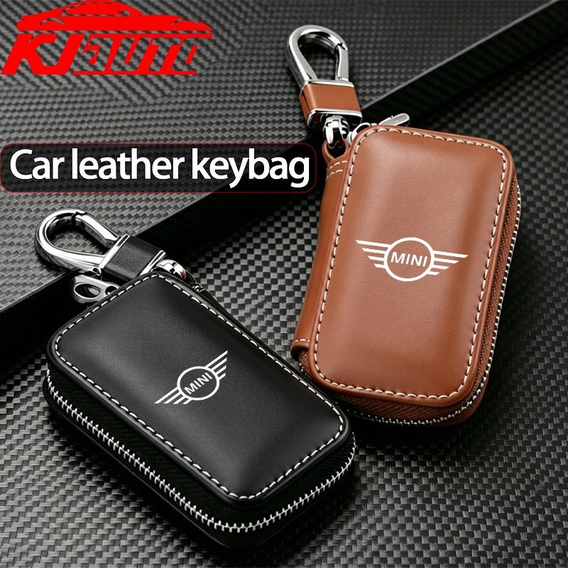 Mini Capa Protetora De Couro Para Chave De Carro Com Chaveiro Cooper Countryman Clubman S One d F54 F56 F60 R56 R60 Aces