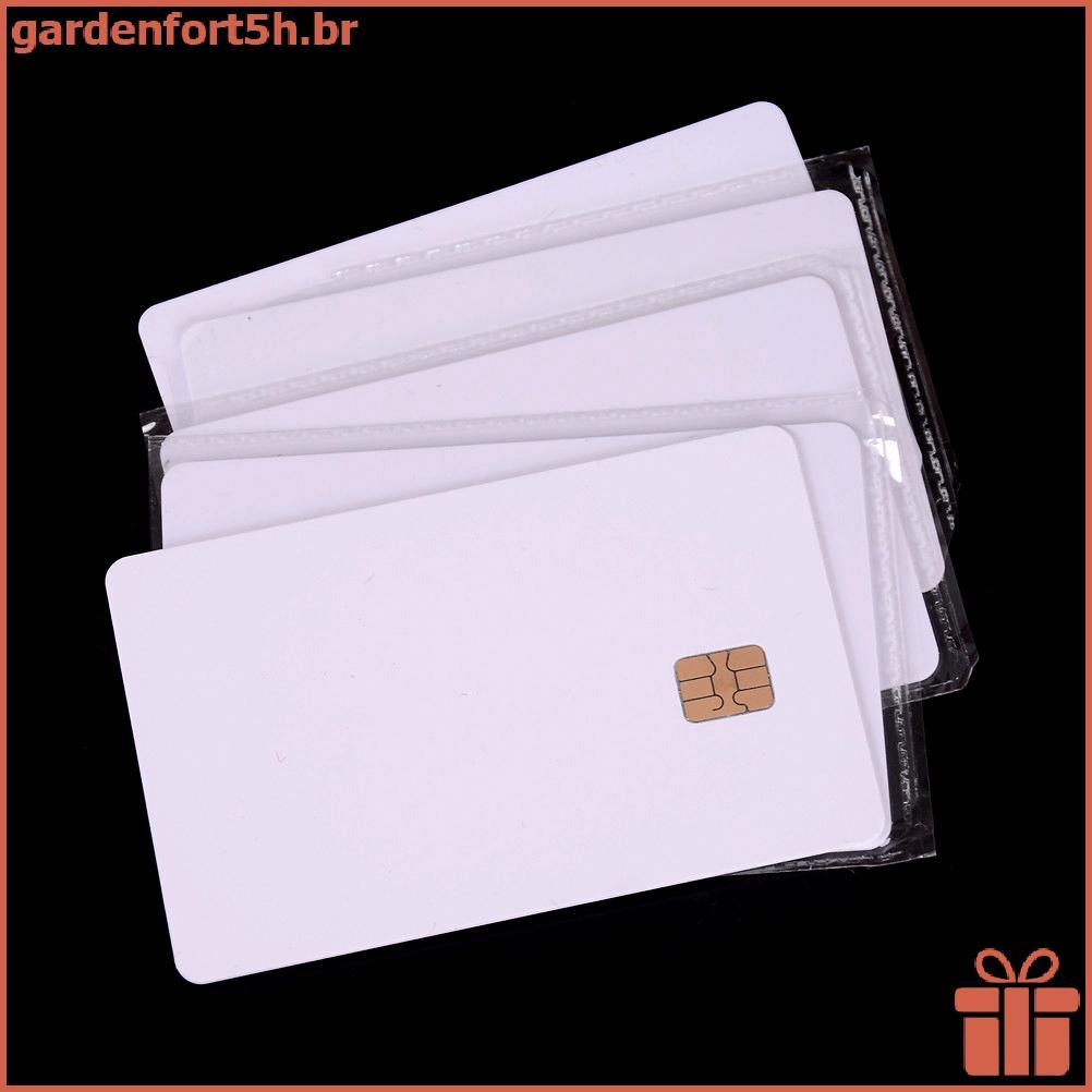 GARDE Novo 5 Peças ISO PVC IC Com Chip SLE4442 nk Cartão Inteligente Contato Segurança Branco ,