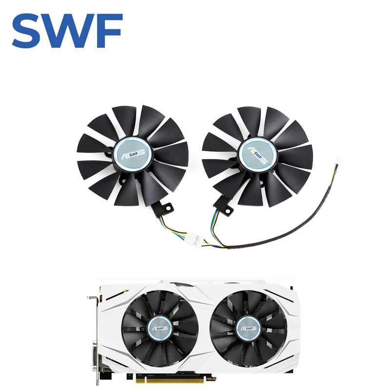 * 87MM PLD09210S12HH Ventilador De Refrigeração Para ASUS GTX 1060 1070 RX 480 Placa Gráfica Cooler FDC10U12S9-C T129215