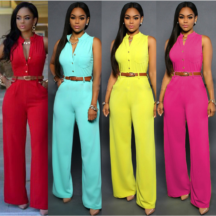 2016 Verão Feminino sexy Macacão Vestidos Calças Compridas Comércio Exterior