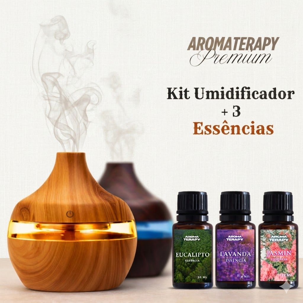 Umidificador de Ar Elétrico com Difusor Aromatizador USB