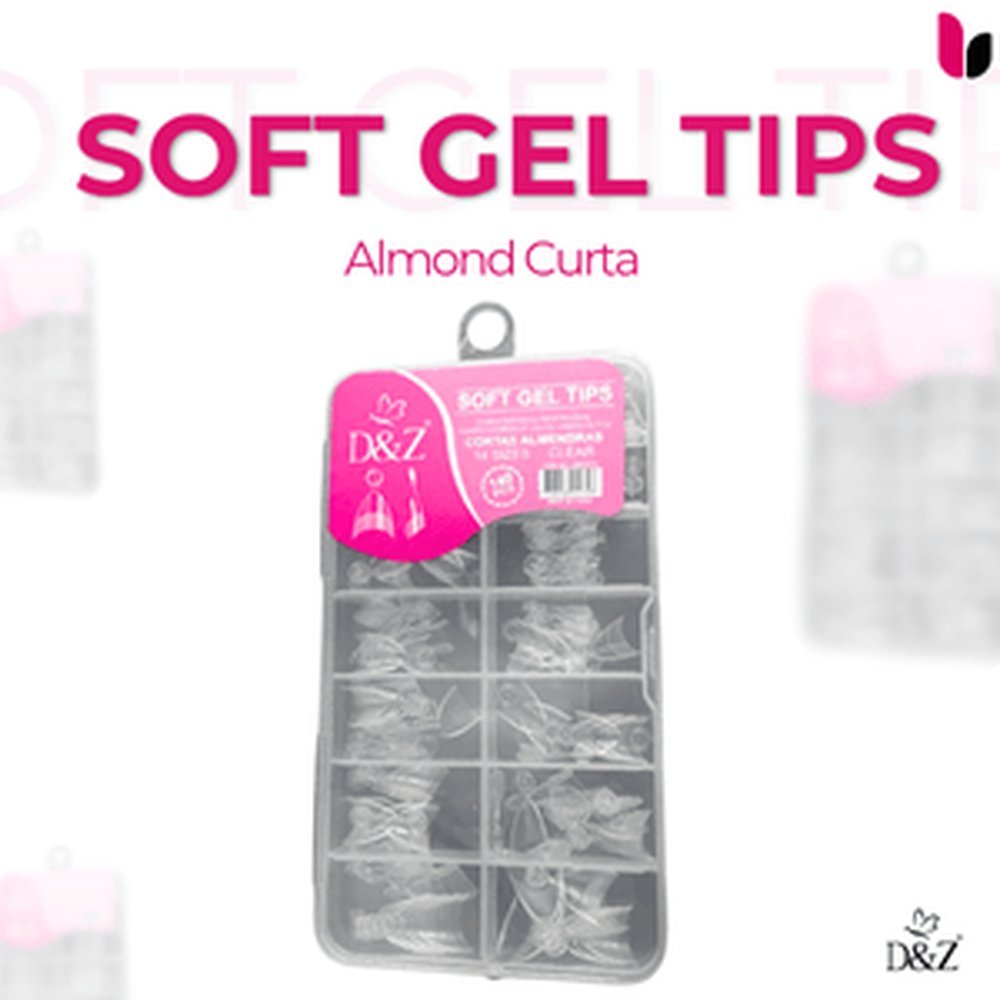 Ponteira de soft gel (tips) - D&Z Almond