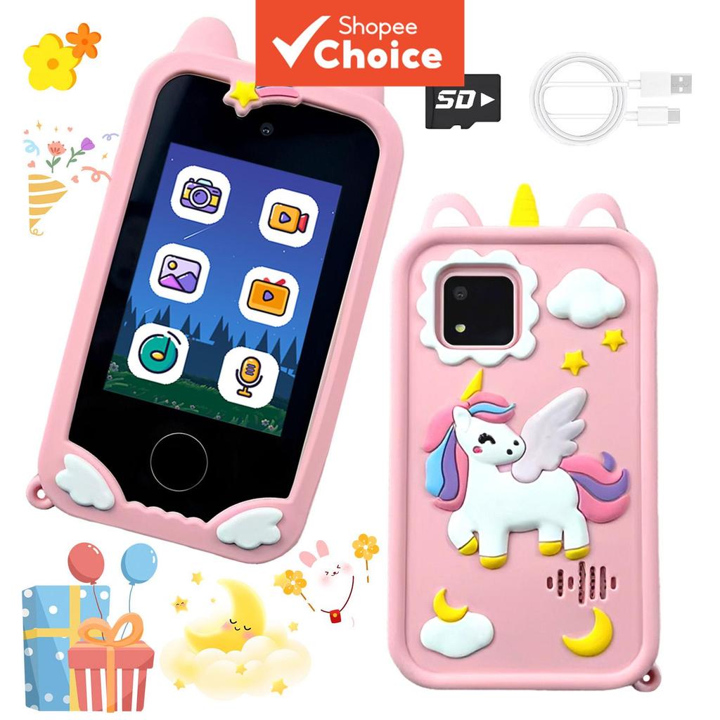 Smartphone Infantil de Brinquedo 2.8 com Tela Sensível ao Toque, Câmeras Duplas, Tocador e Gravador de Música, 13 Jogos