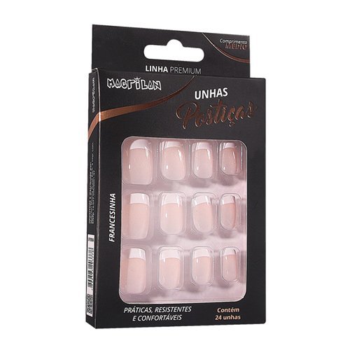 Unhas Posticas Francesinha 24p