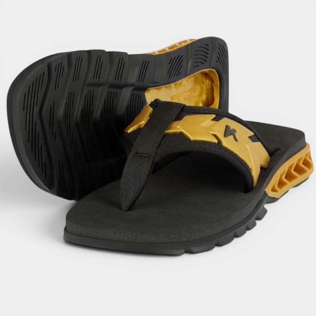 Chinelo Kenner Rakka Ultra Force Masculino - Preto e Dourado