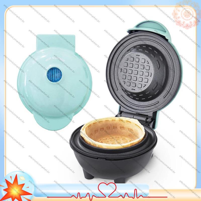 [Em Vendas E] Mini Máquina De Waffles , Café Da Manhã , Torta De Ovo , Sorvete Rolo Para Casa , Cozinha , Plugue Ue