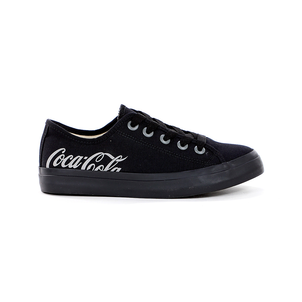 Tênis Coca Cola Plaza Preto e Cinza - Feminino