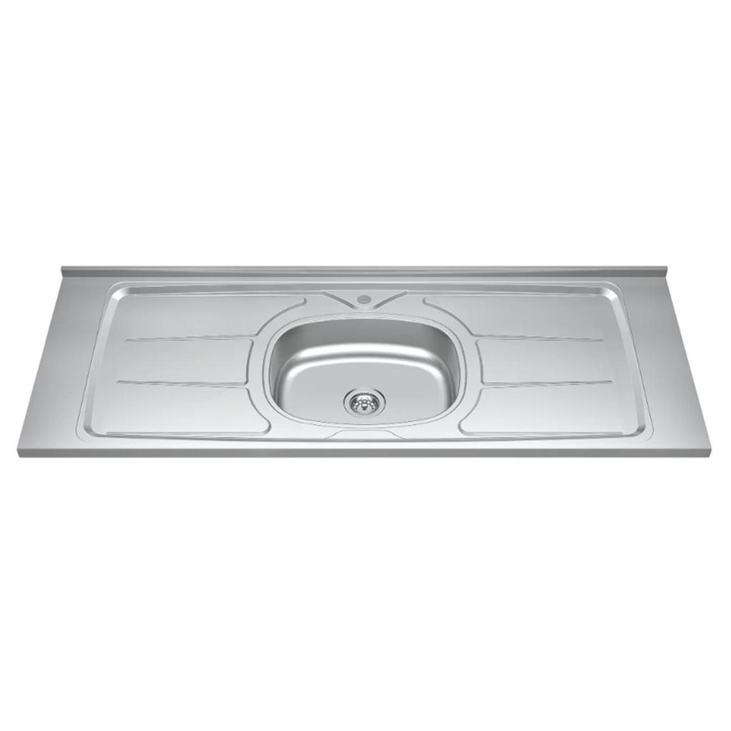 Pia de Cozinha com Cuba e Válvula Bali 140cm Aço Inox - Ghel Plus