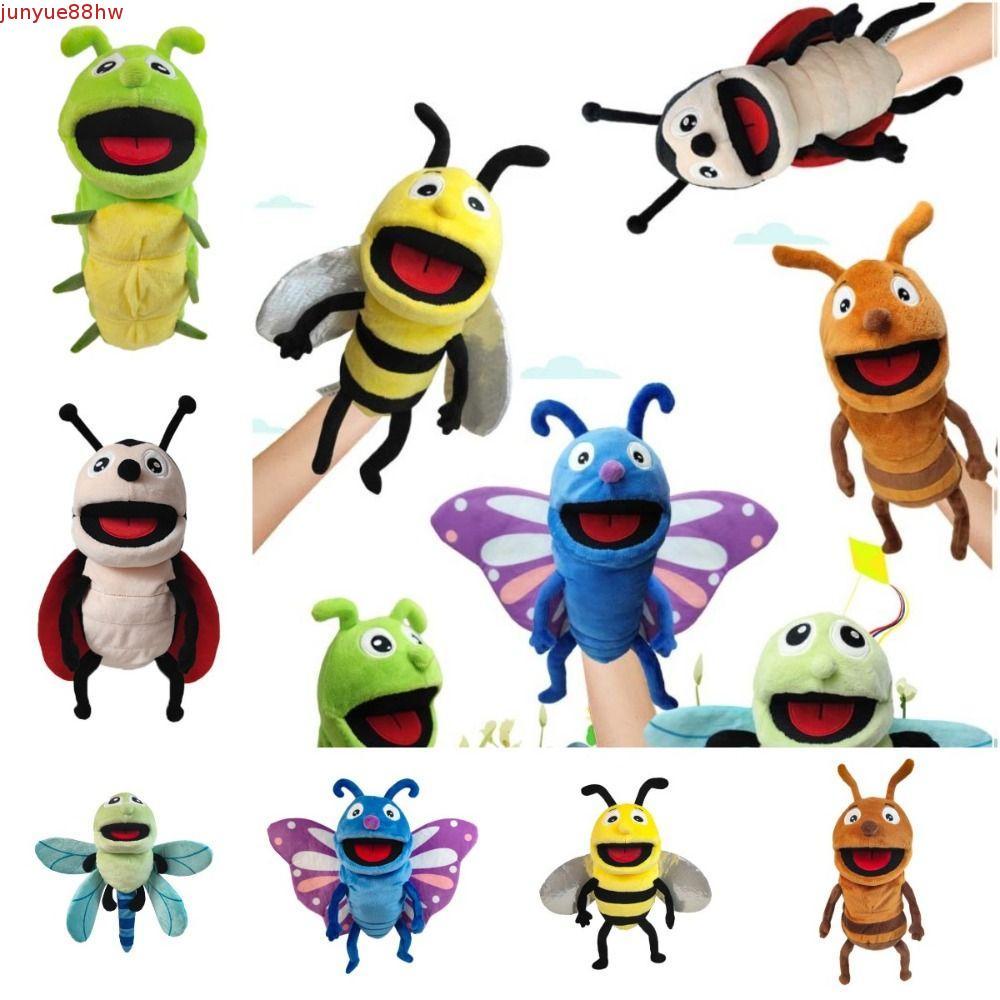 JUNYUE Fantoche De Mão De Inseto Animal , Brinquedos Sensoriais Abelhas De Pelúcia Libélulas , Desenho Animado
