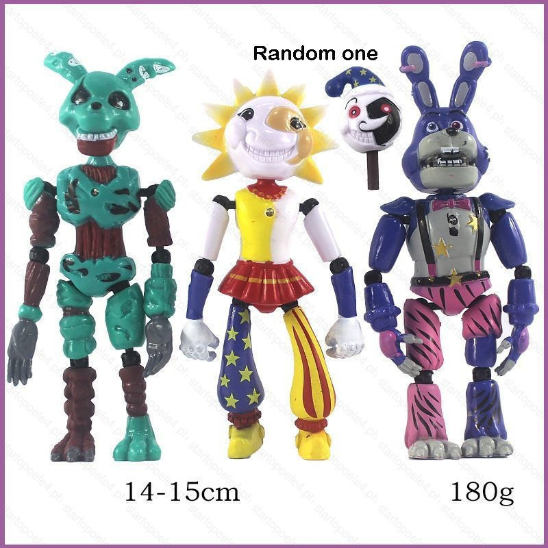 Figura de Ação FNAF Freddy Rabbit Sun Drop Moon Drop, Boneco Modelo, Brinquedo Infantil, Decoração para Casa MLKV