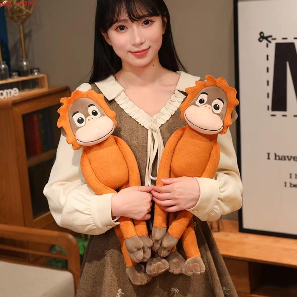 Boneca Gorila De Braço Longo JUNYUE , De Pelúcia Realista Macaco Grande Orangotango De 50 Cm