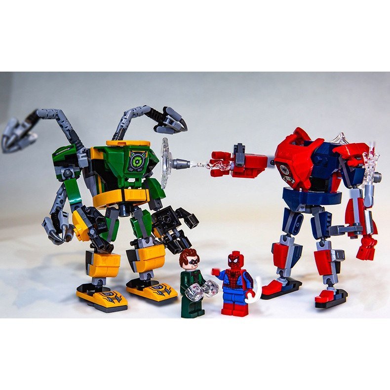 310 peças compatíveis com Lego Homem-Aranha e Robô Doutor Octopus: Blocos de Montar para Crianças