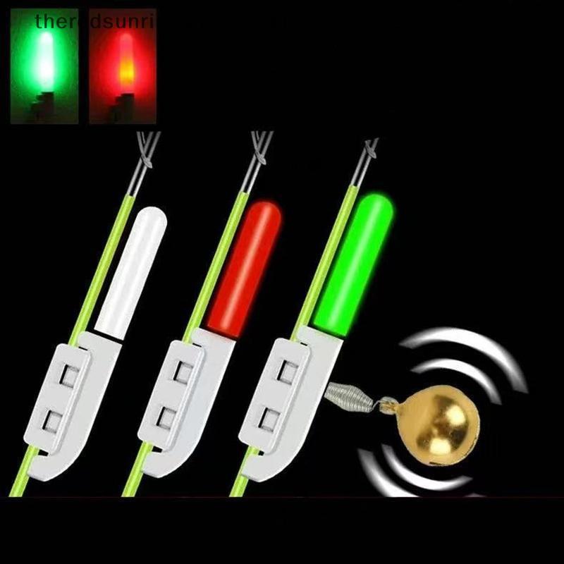 TSBR 5 Pcs Luz Eletrônica Reutilizável Sti Com Sino LED Conjunto De Alarmes De Pesca Acessórios Vara Luminosa Light .
