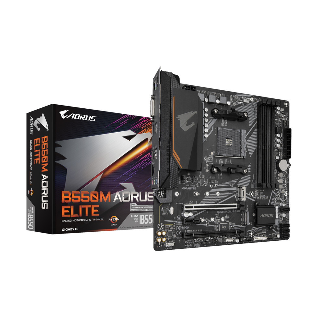 Placa Mãe Gigabyte B550M Aorus Elite, DDR4, AMD AM4, mATX, Chipset B550, 9MB55MAEL-00-G13