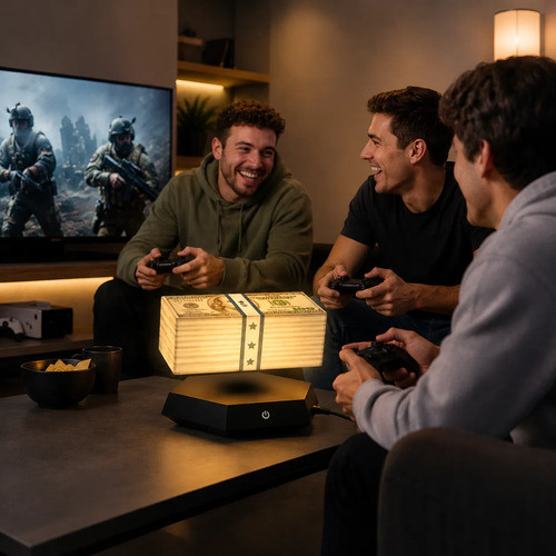 Luminária Dólar Gta 3d Abajur Magnético Decoração Gamer Luxo