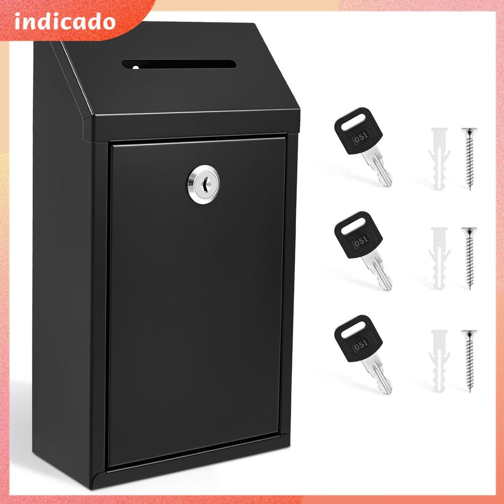 Caixa De Doação Com Fechadura Chave , Montagem Na Parede , Sugestão Para Coleta De Dinheiro Resistente E 3 Chaves SHOPSB