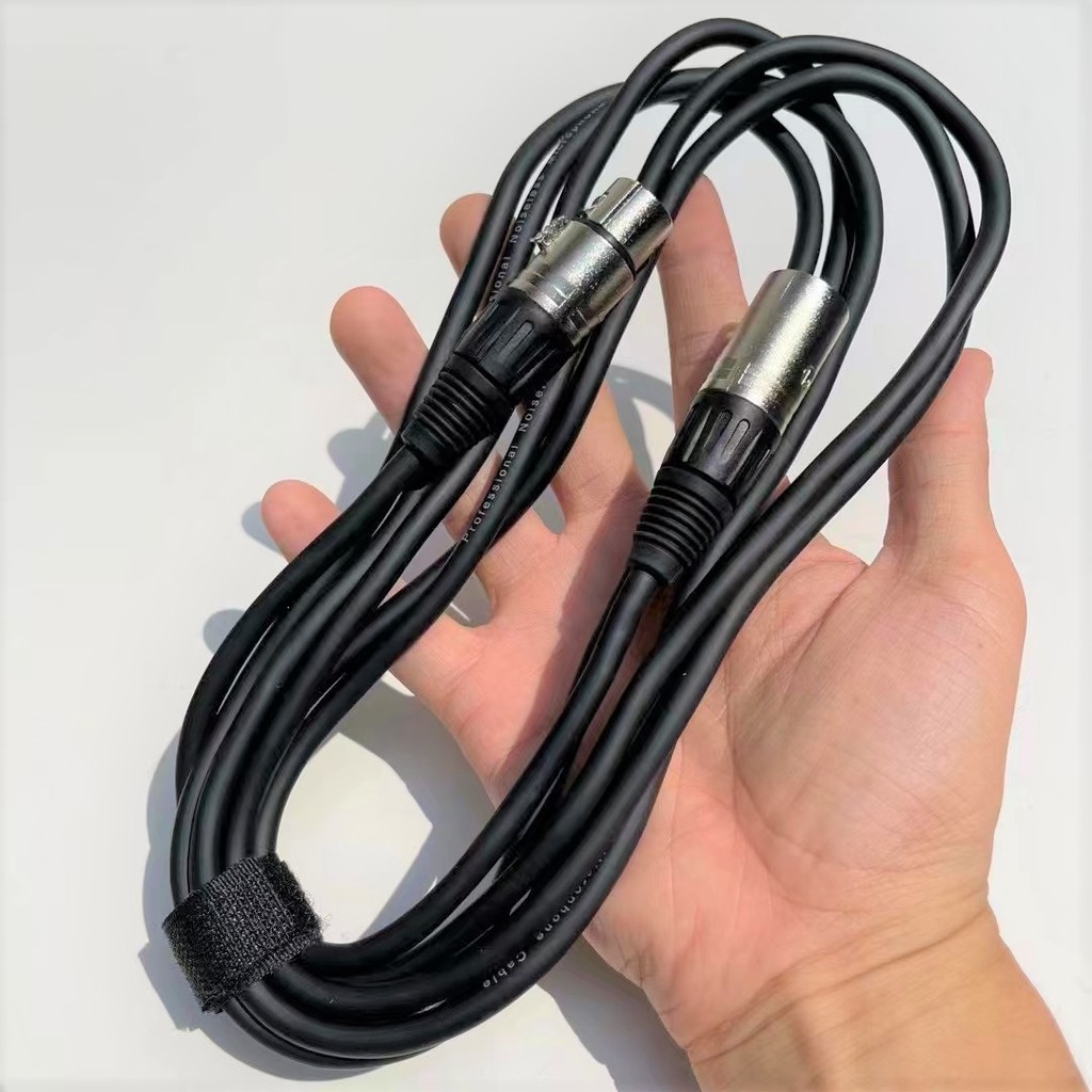 Cabo de microfone grosso com cabeça de Metal de 3m Cabo de equilíbrio XLR Cabo de áudio Cabo de alto-falante de áudio