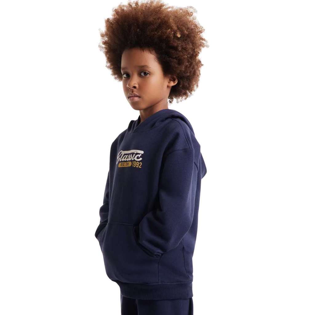 Moletom Infantil Hering Com Capuz Azul