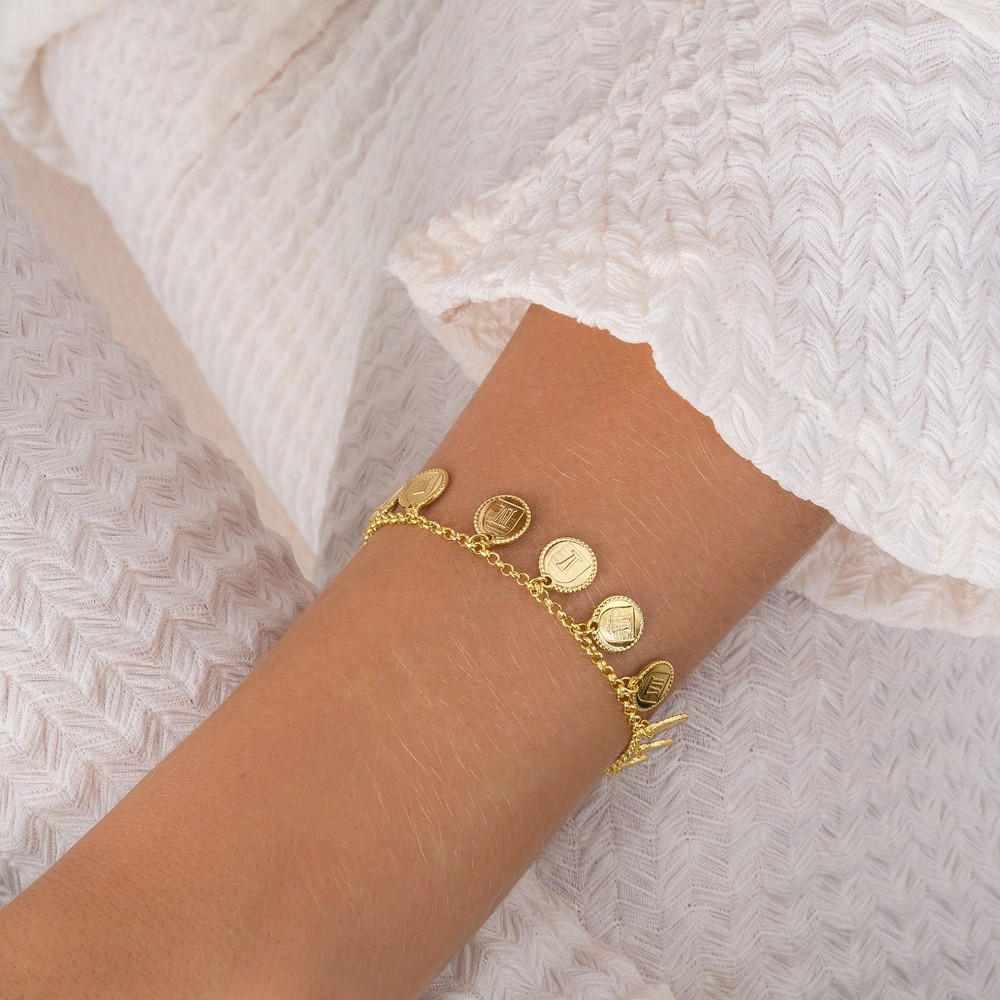 Pulseira 10 Mandamentos com Banho em Ouro 18k