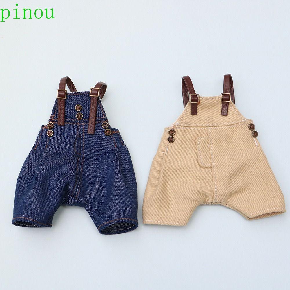 Roupas De Boneca PINOU Bjd , Calças Jeans De 15-20 Cm , Roupa Diária Com Suspensório , Macacão