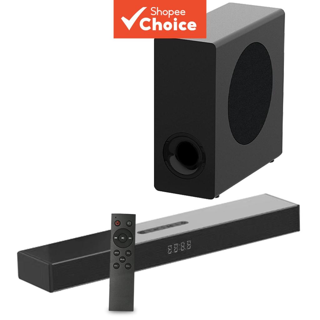 Barra de som de 160W com Subwoofer, Sistema de Home Theater 3D, Som Surround, Ultra Graves Profundos, Compatível com