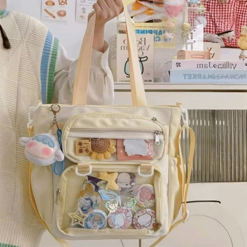 Bolsa Ita, bolsa de ombro de Nylon transparente, grande capacidade, bolsa Crossbody portátil de Anime — imagem 2 de 2