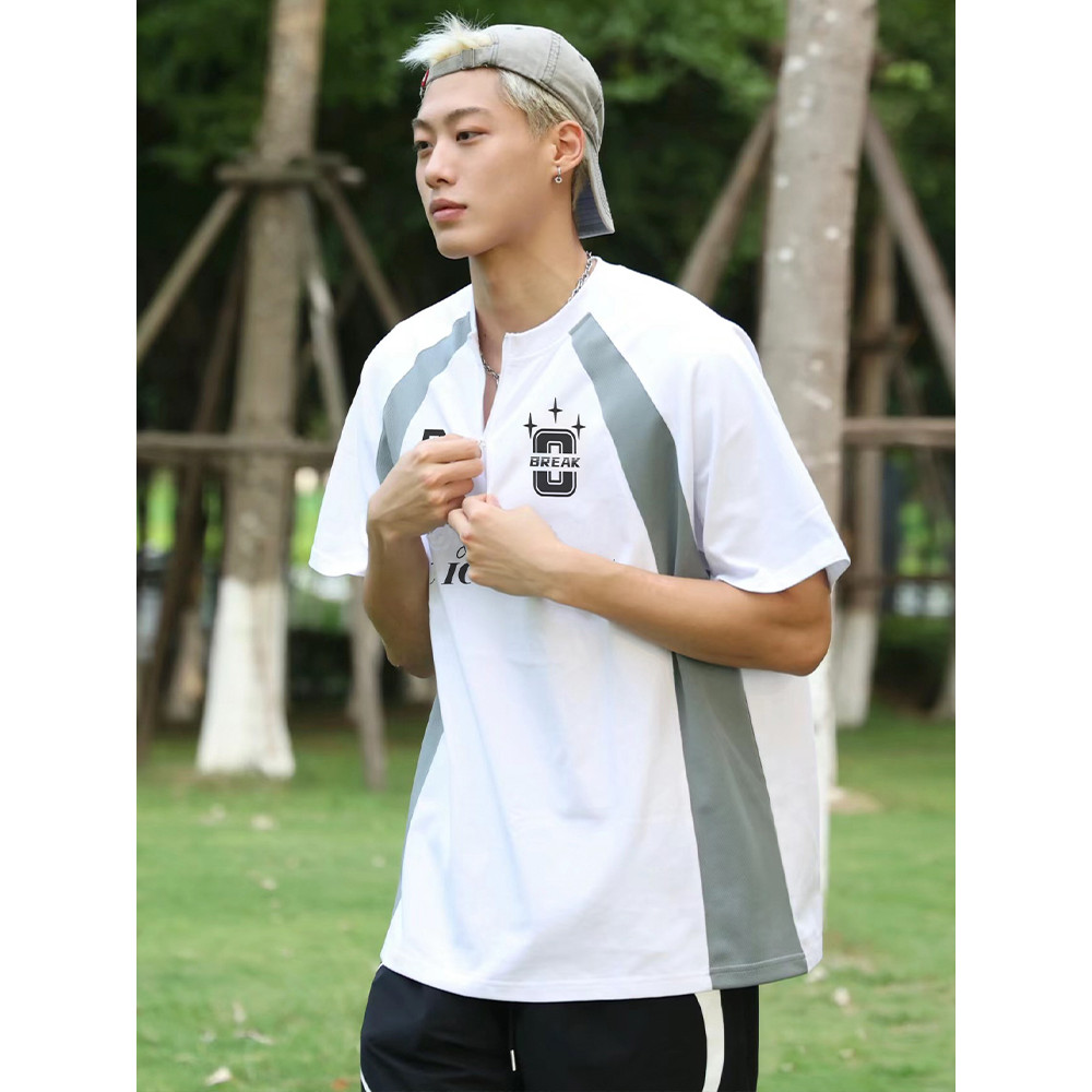 Icebreaker camisa de futebol americano esportes de manga curta masculino 2025 outono inverno novo estilo basquete camise